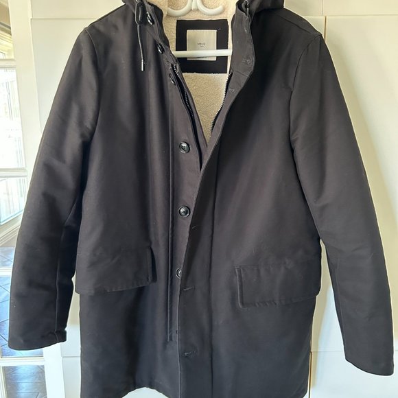 Mango Faux shearling-lined quilted parka (Small) Men's - Picture 7 of 10